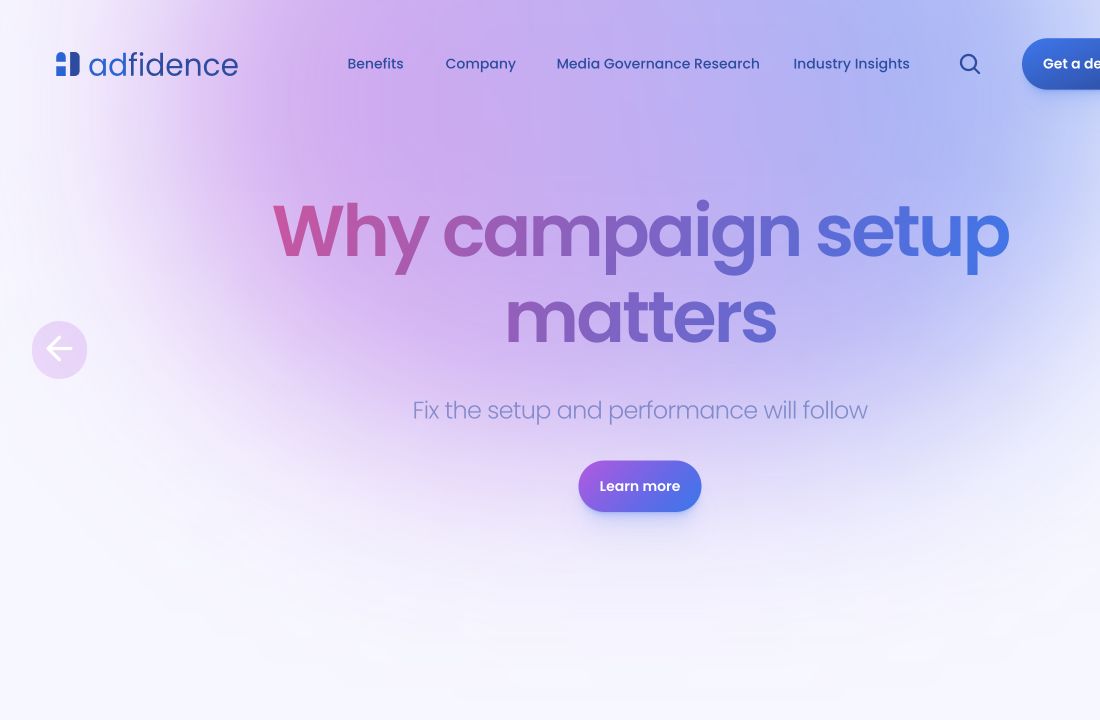 Adfidence website